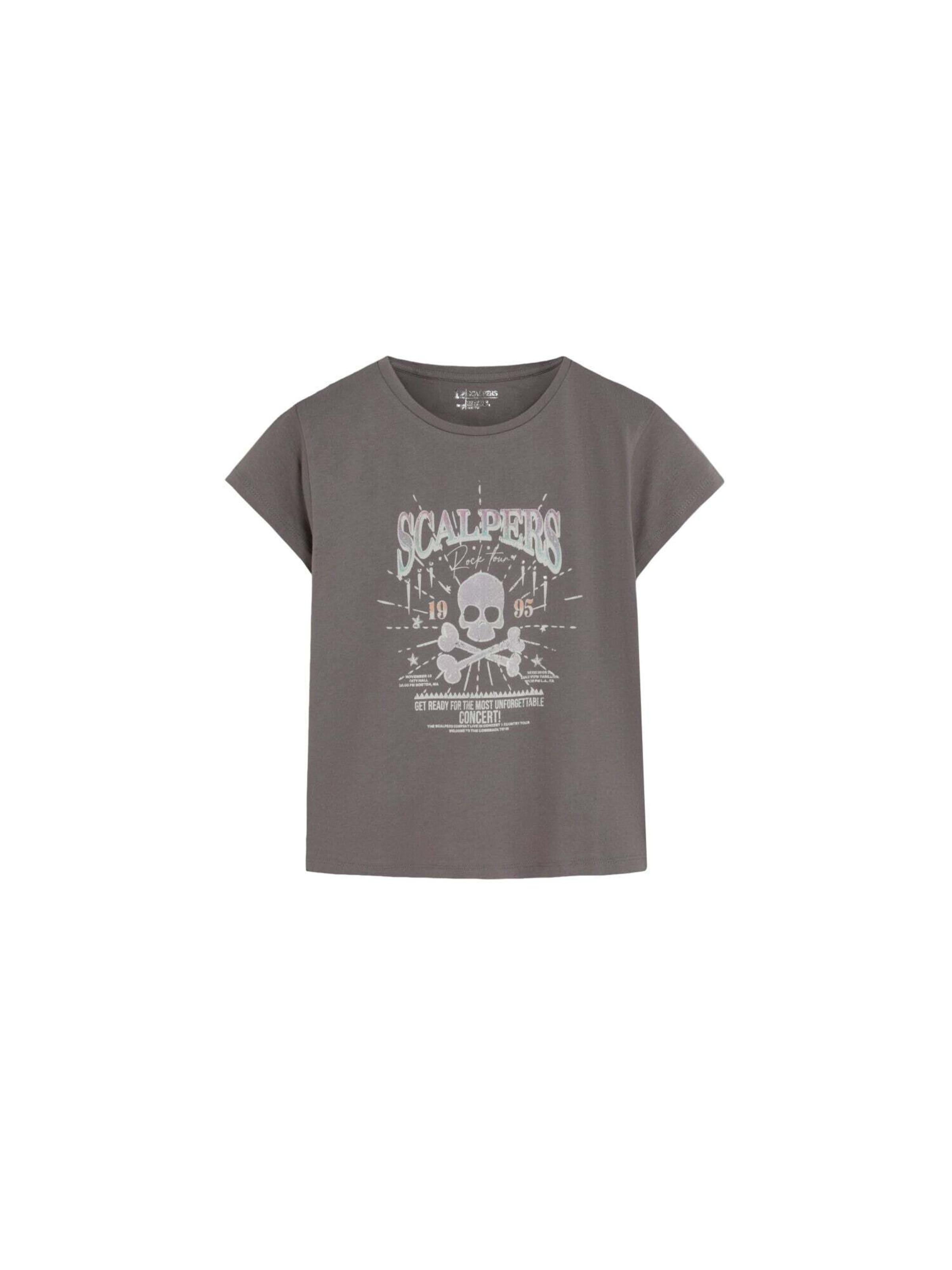 Tricou de la Scalpers pe gri: față