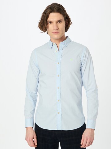 Coupe slim Chemise SCOTCH & SODA en bleu : devant