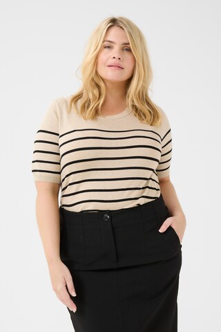 KAFFE CURVE - Jersey 'KA Lizzy' en beige: frente
