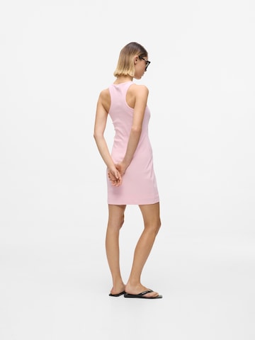 KARL LAGERFELD JEANS Cocktail dress ' Geripptes Racerback-Kleid ' in Pink