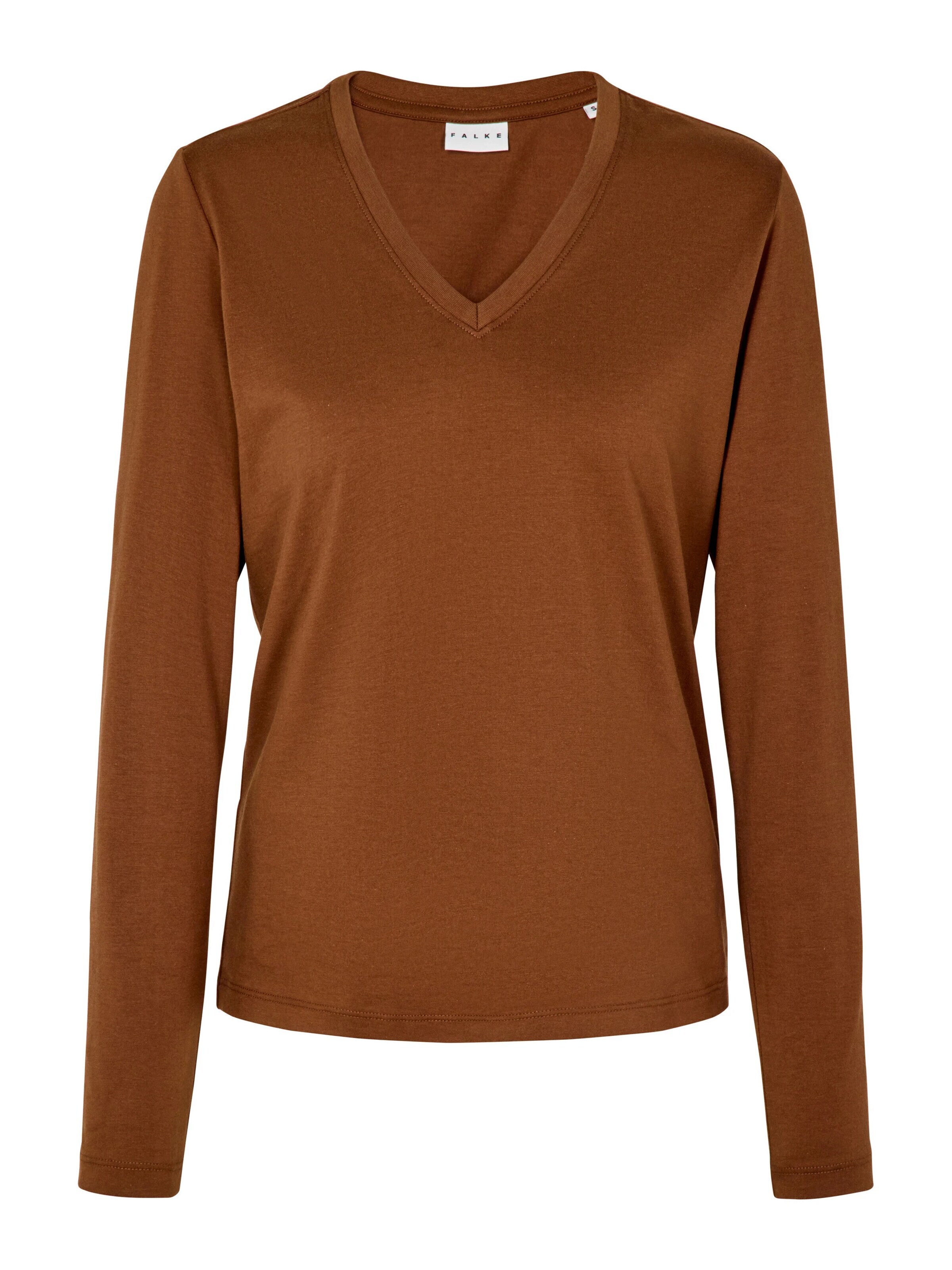 FALKE Shirt 'Essential Cotton' in Brown: front