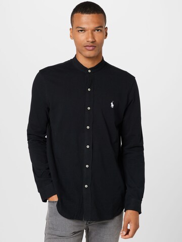 Polo Ralph Lauren Regular Fit Hemd in Schwarz: predná strana