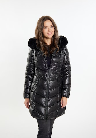 Manteau d’hiver 'Lurea' Usha en noir : devant