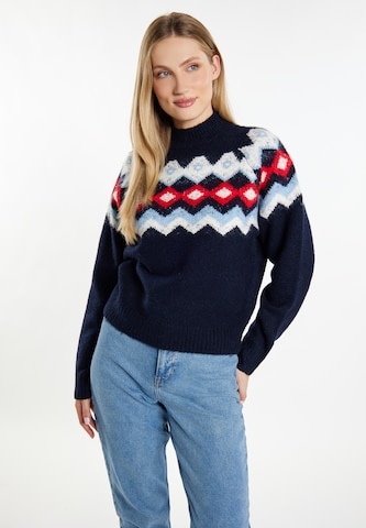 DreiMaster Maritim Sweater 'Eissegler' in Blue: front