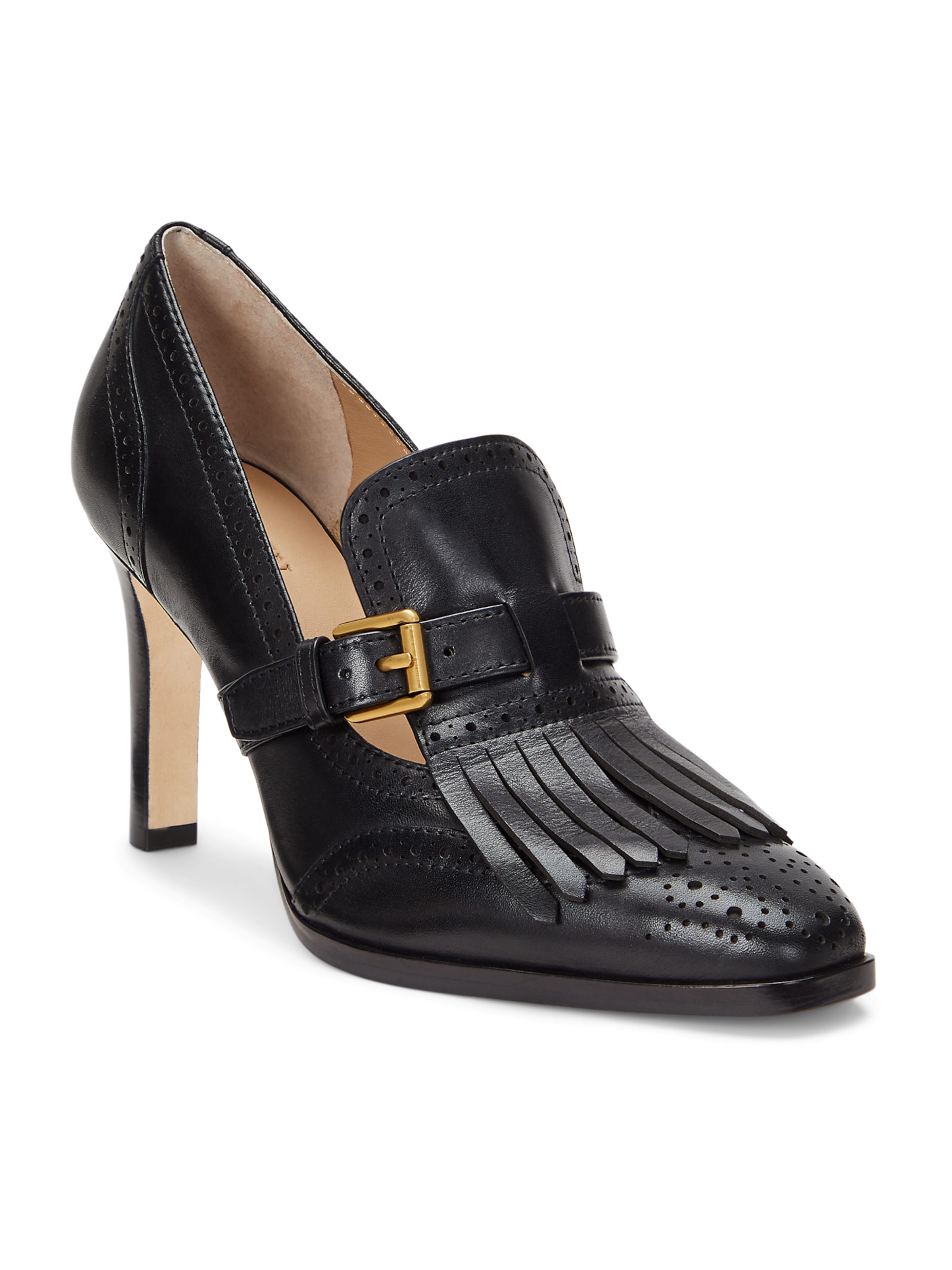 Escarpins à plateforme 'COLLEEN' Lauren Ralph Lauren en noir : devant