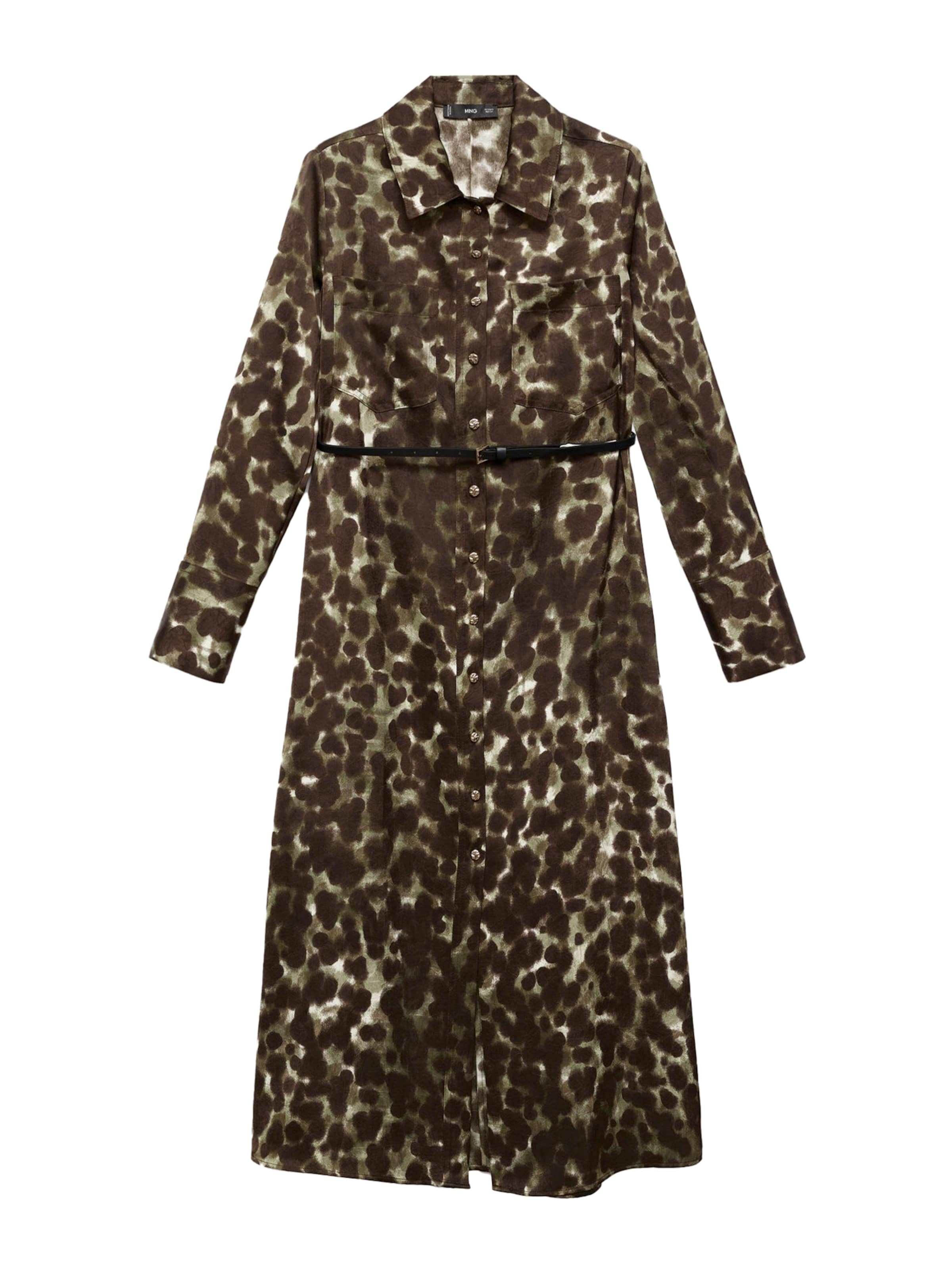 MANGO Skjortklänning 'Camila' i grön: framsida