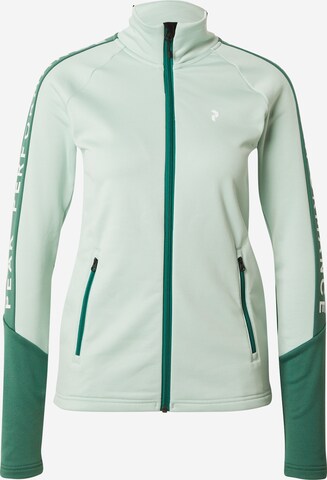 PEAK PERFORMANCE Αθλητική ζακέτα φούτερ σε πράσινο: μπροστά