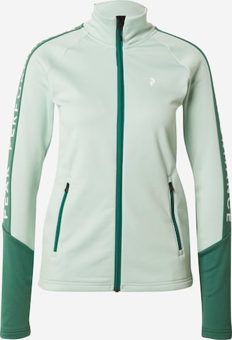 PEAK PERFORMANCE Bluza rozpinana sportowa w kolorze zielony: przód