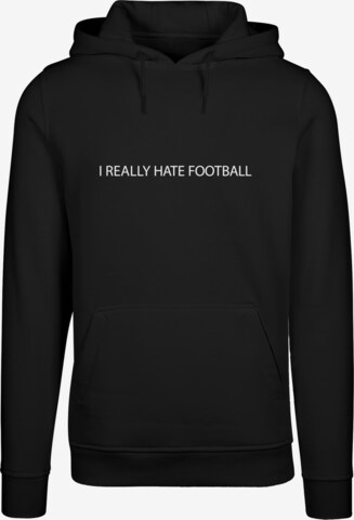 Merchcode Sweatshirt 'Hate Football' in Zwart: voorkant