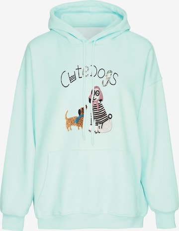 Sweat-shirt MYMO en vert : devant