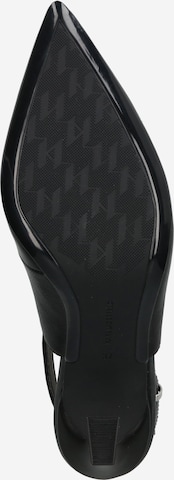 Karl Lagerfeld - Sapatos abertos atrás em preto
