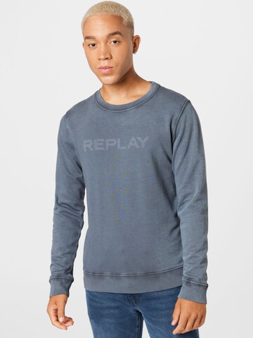 REPLAY Sweatshirt in Grijs: voorkant