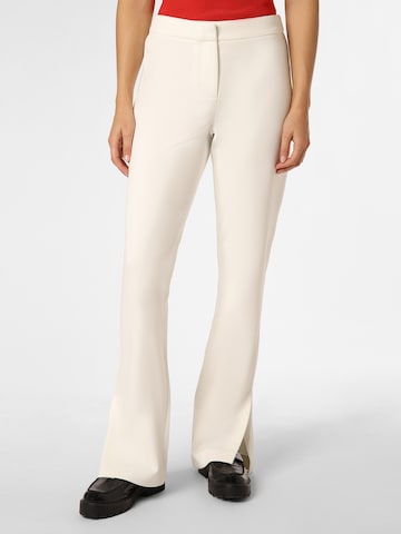 évasé Pantalon Marie Lund en beige : devant