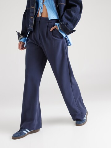 Abercrombie & Fitch Wide leg Παντελόνι πλισέ σε μπλε: μπροστά
