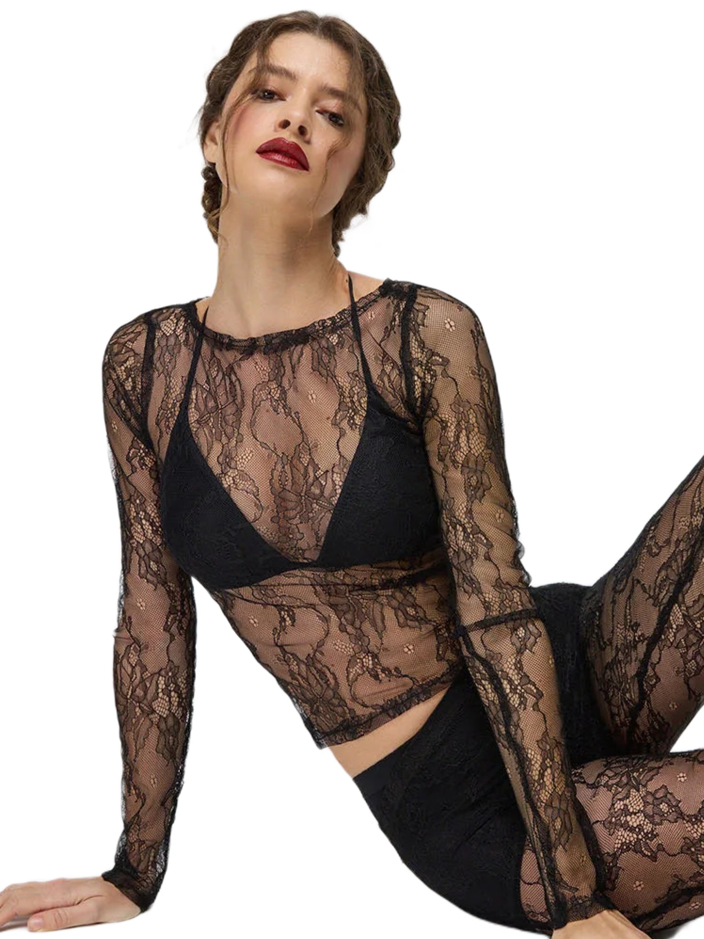 No Matter What Blouse in Black: front