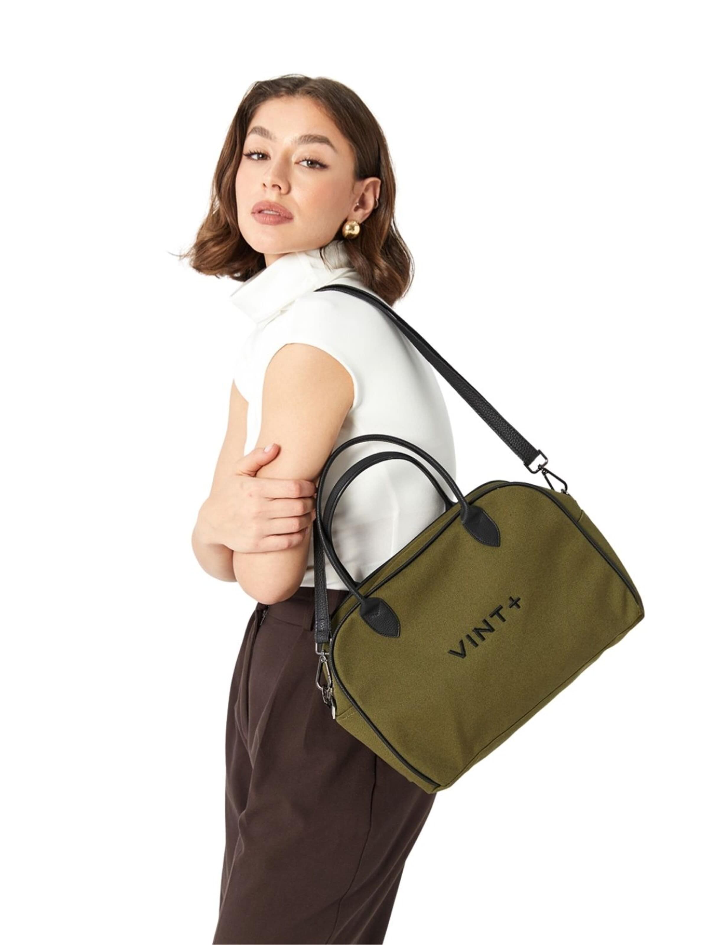 VINT+ Handbag 'Bowling Bag' in Yellow
