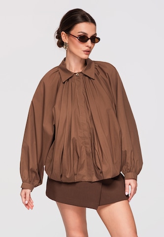 Ombre Blouse in Brown: front