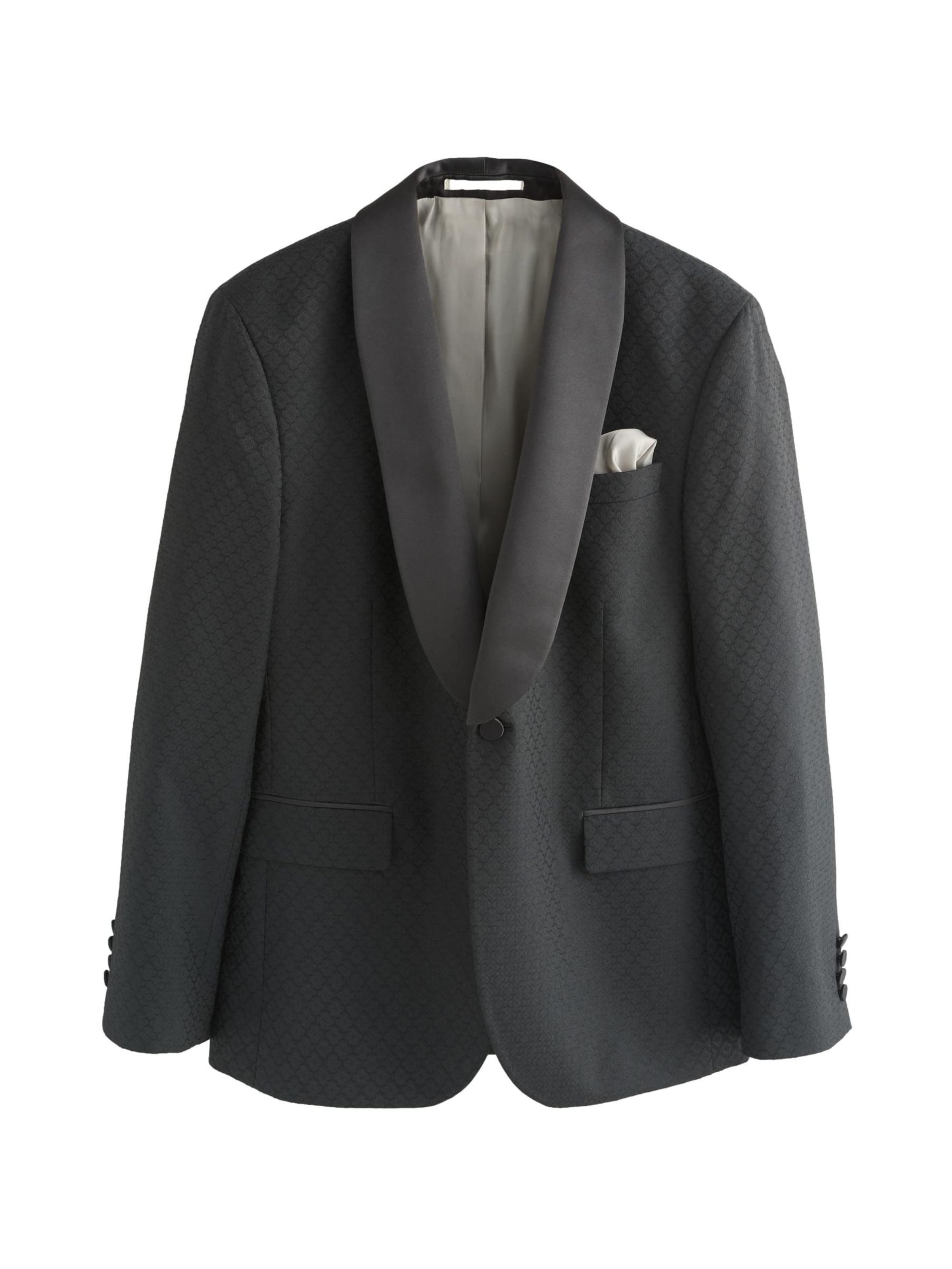 Coupe slim Veste de costume Next en noir : devant