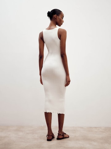 ABOUT YOU x Marie von Behrens Knitted dress 'Flora' in White