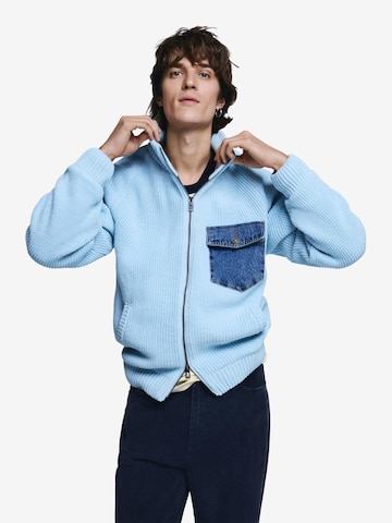 Desigual - Casaco de malha em azul: frente