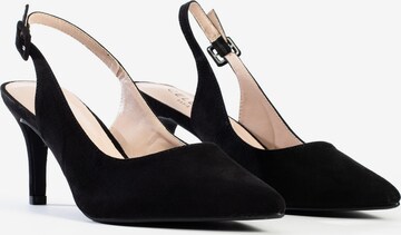 Celena Дамски обувки на ток с отворена пета 'Cruz' в черно