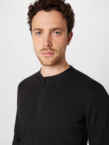 rag & bone Tričko 'classic henley' - Čierna