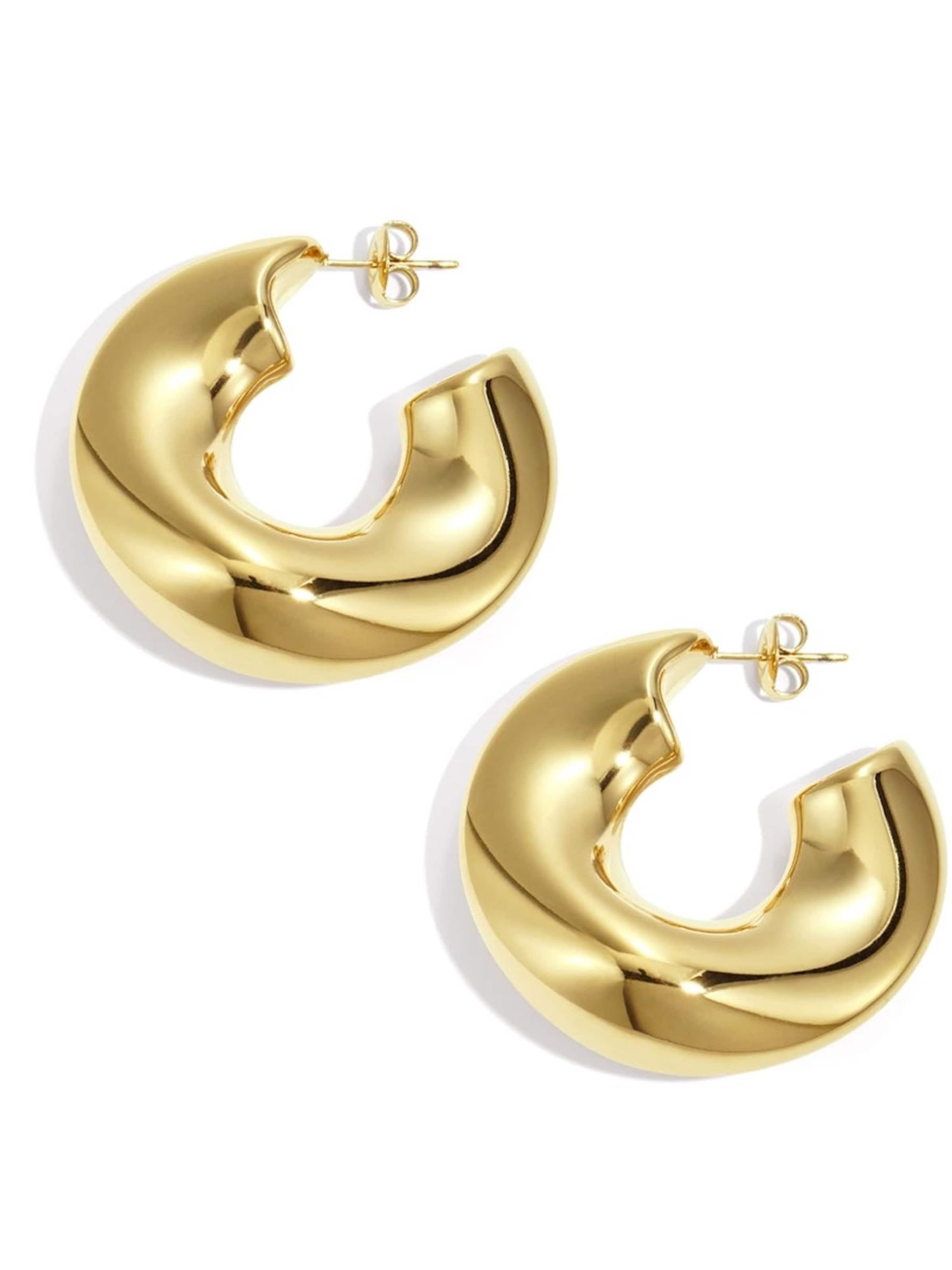 Cala Rose Earrings 'CHUNKY HOOP' in Gold: front