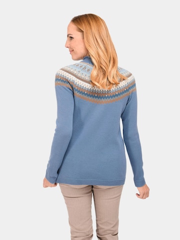 Goldner Pullover in Blau