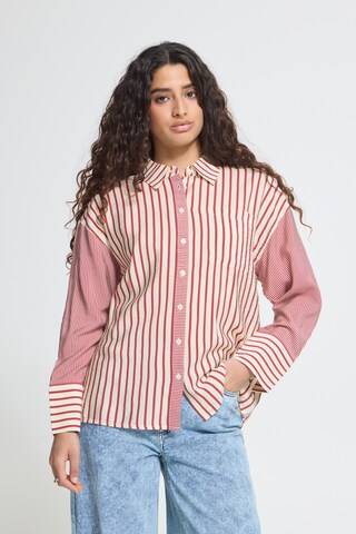 ICHI Blouse 'IHLOURI' in Rood: voorkant