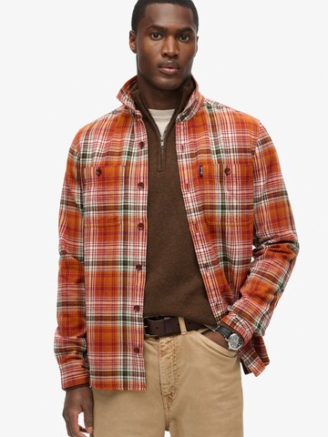 Coupe regular Chemise Superdry & Co en orange : devant