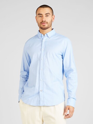BOSS Regular fit Overhemd in Blauw: voorkant