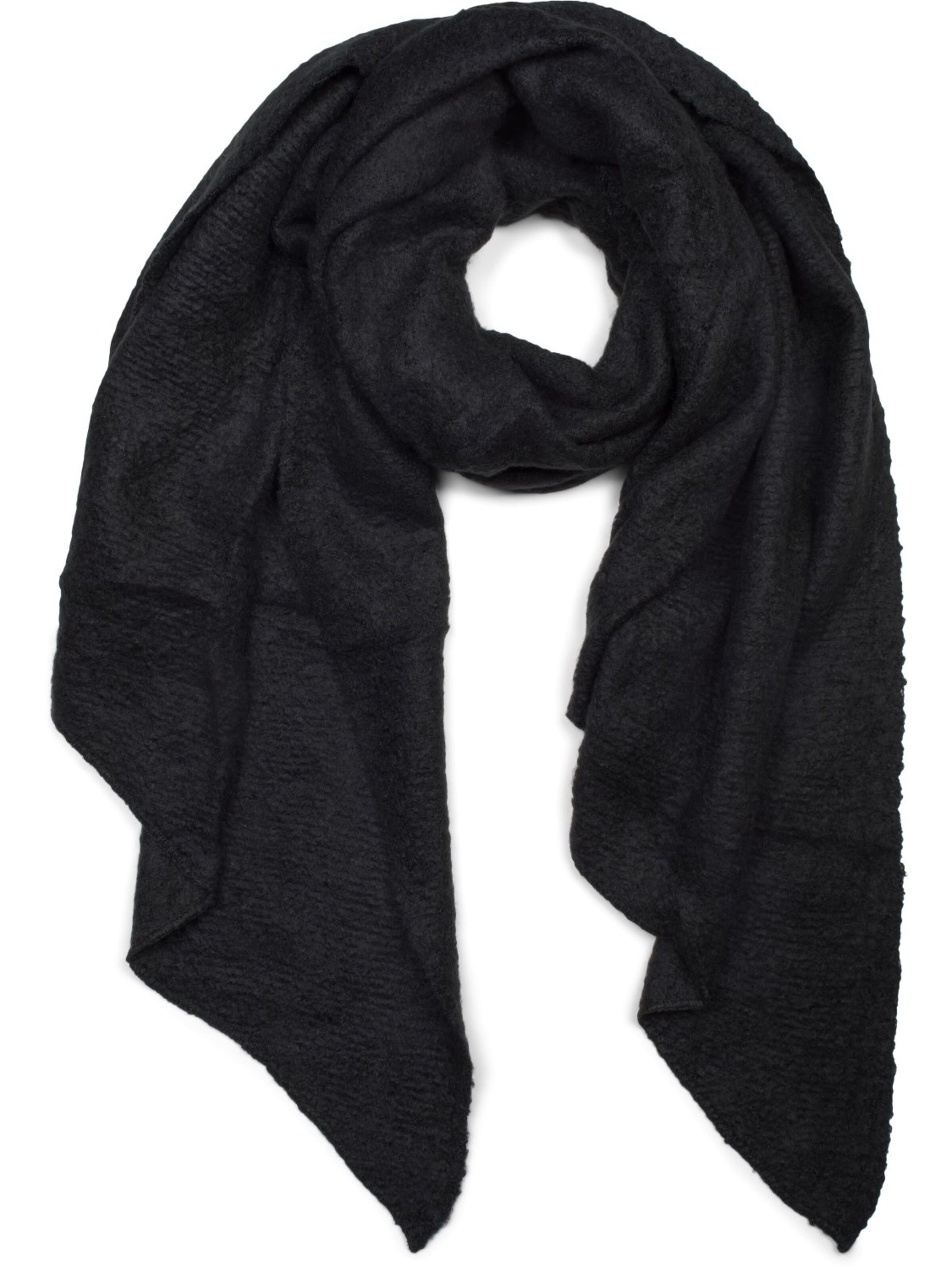 styleBREAKER Oversizeschal 'Asymmetrischer unifarbener Web Schal'‌‌ in One Size in schwarz, Produktansicht