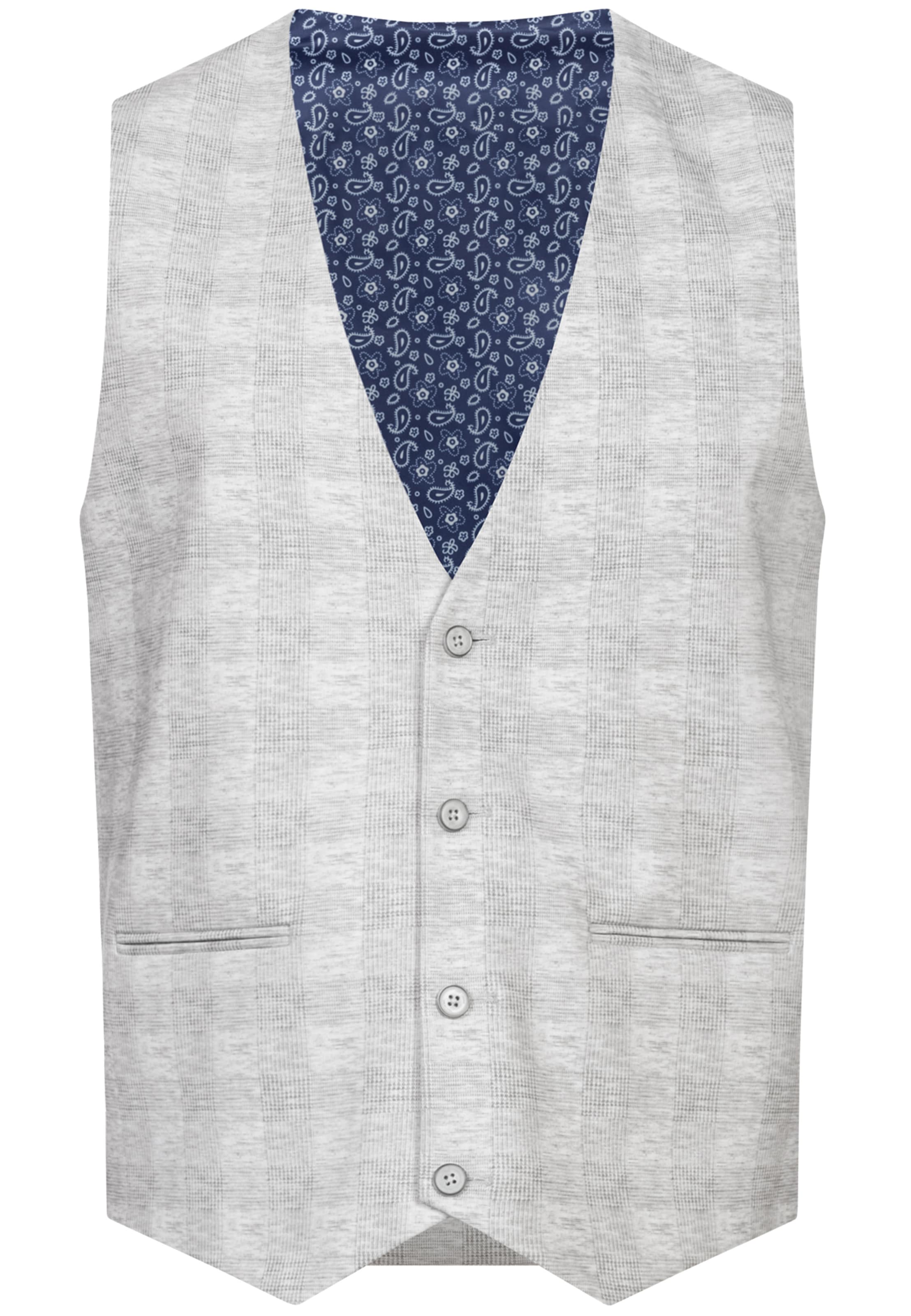 JEFF Gilet 'Leo' in de kleur Grijs / Lichtgrijs, Productweergave