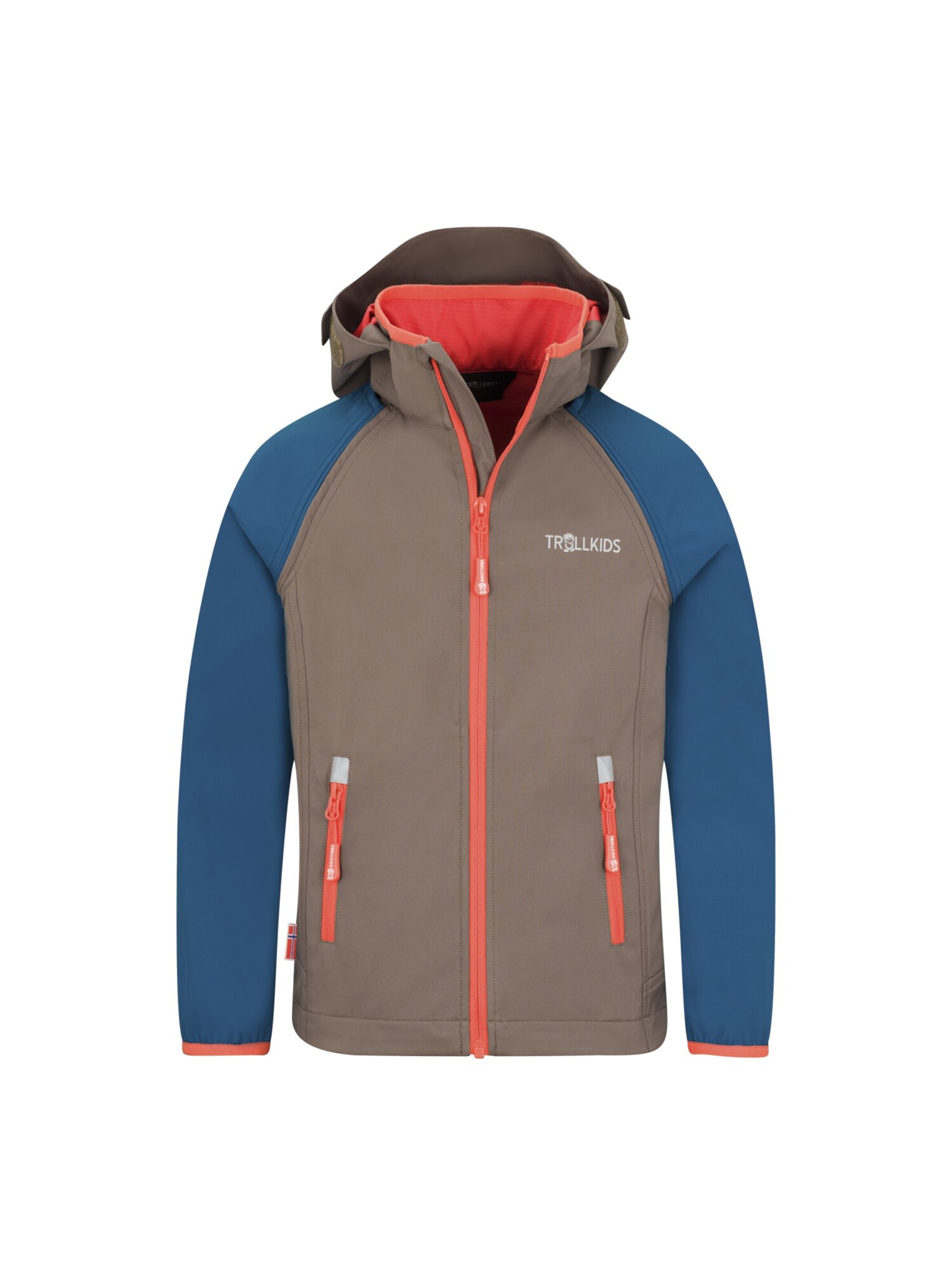 TROLLKIDS Outdoor jacket in Brown: front