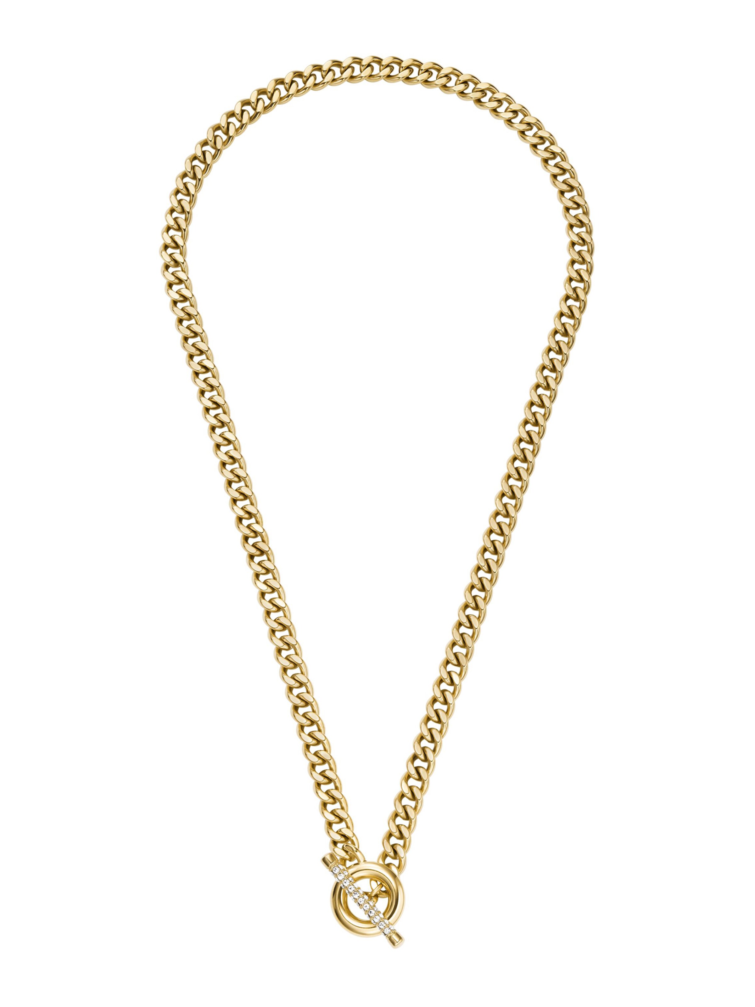 Chaîne FOSSIL en or : devant