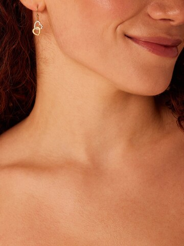 Lucardi Earrings 'Klassisch' in Gold: front