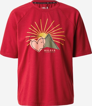 Maloja Functioneel shirt 'Dambel' in Rood: voorkant