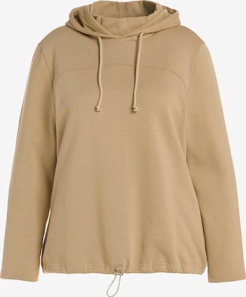 Ulla Popken Sweatshirt in Beige: voorkant