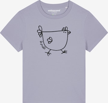 Watapparel Shirt ' Le poulet - das Huhn ' in Purple: front