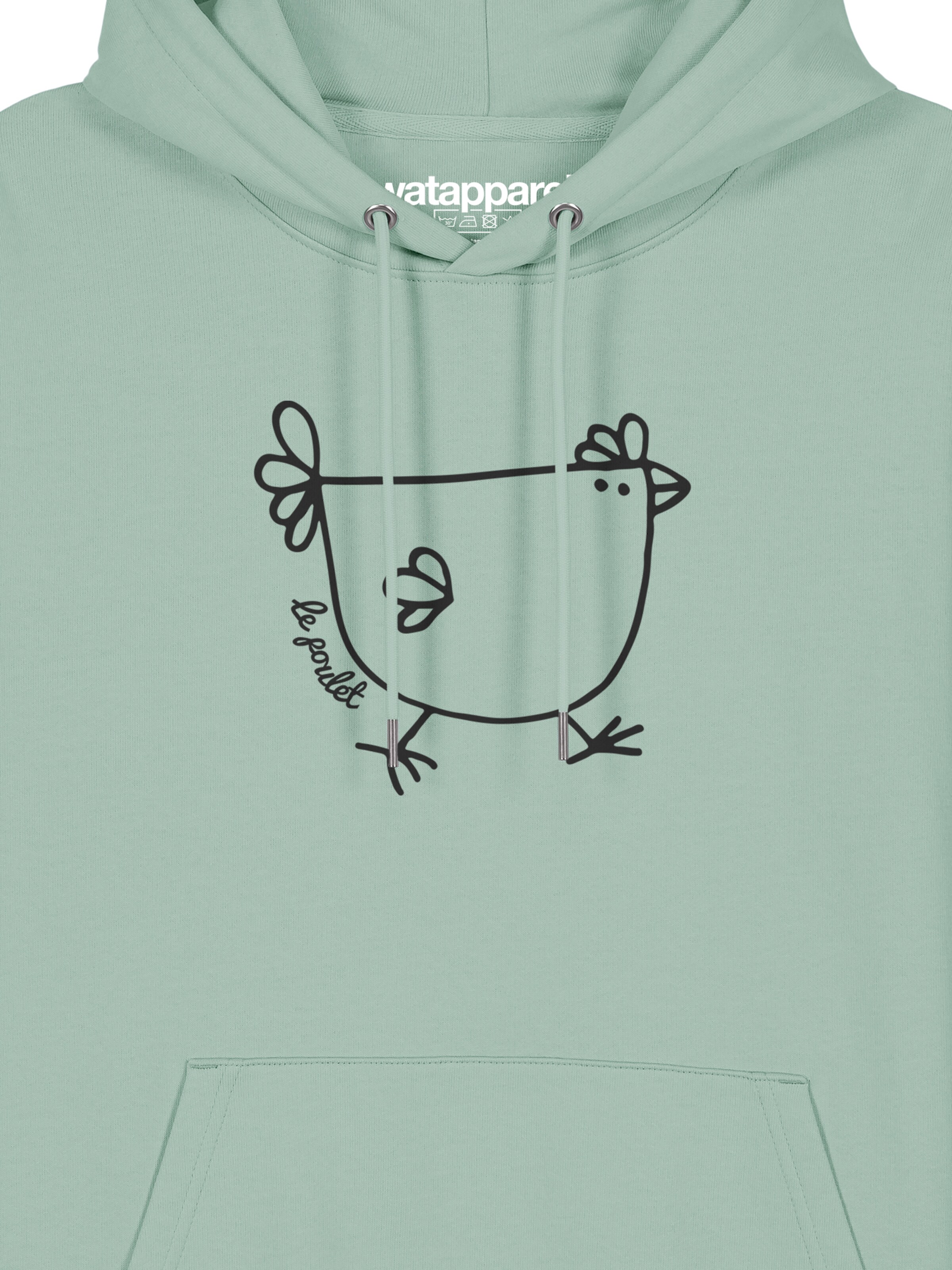Watapparel Sweatshirt 'Le poulet - das Huhn' in Grün