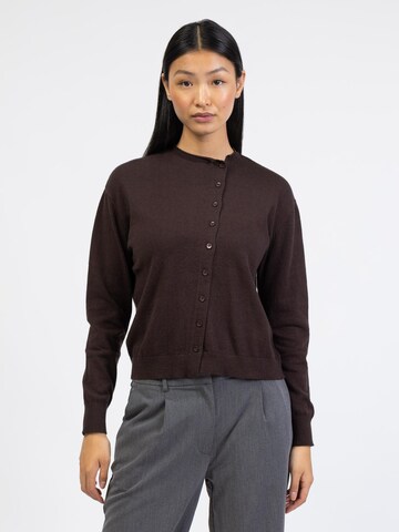 BROKE + SCHÖN Knit Cardigan in Brown: front