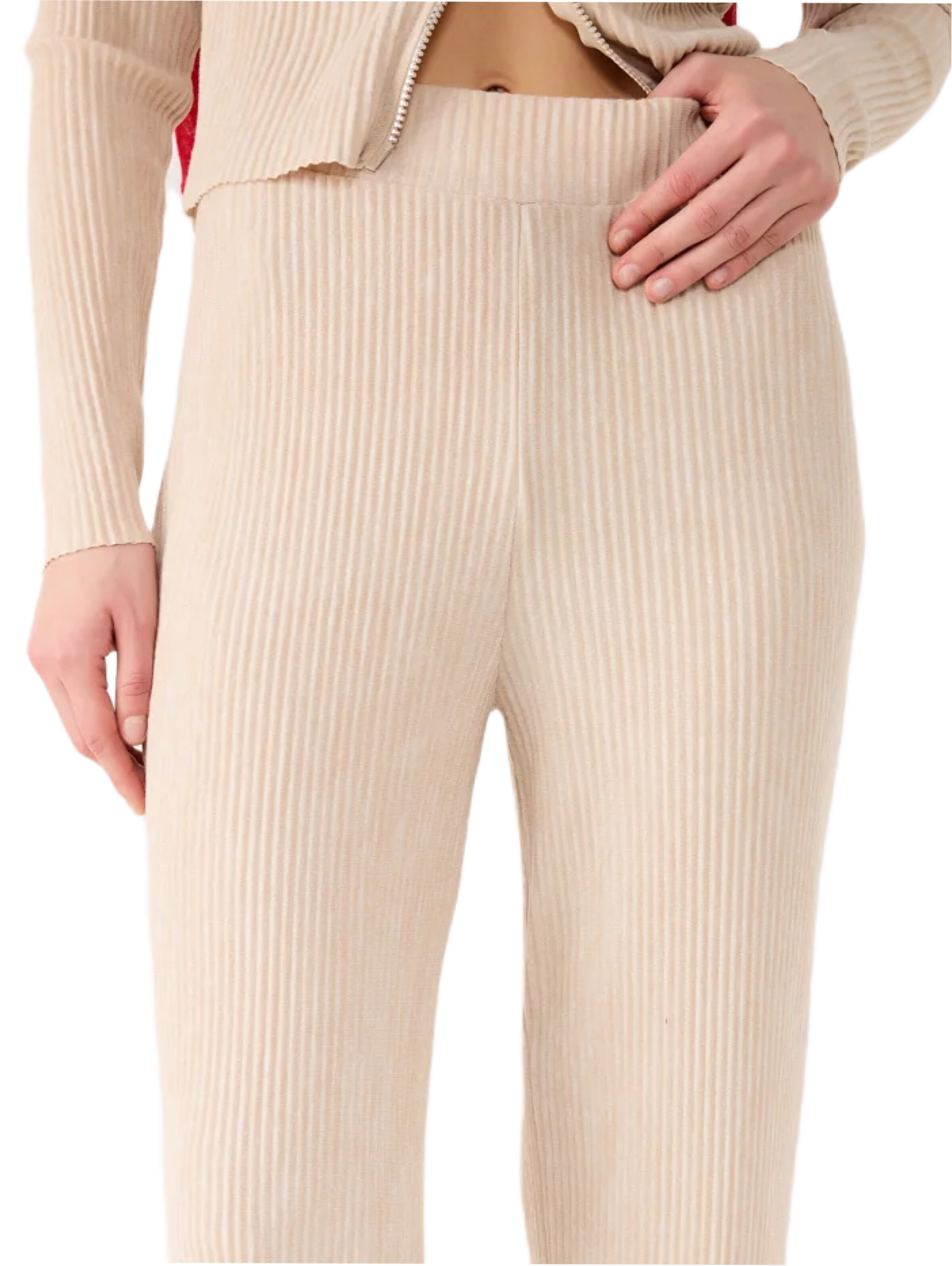 No Matter What Wide Leg Hose in Beige