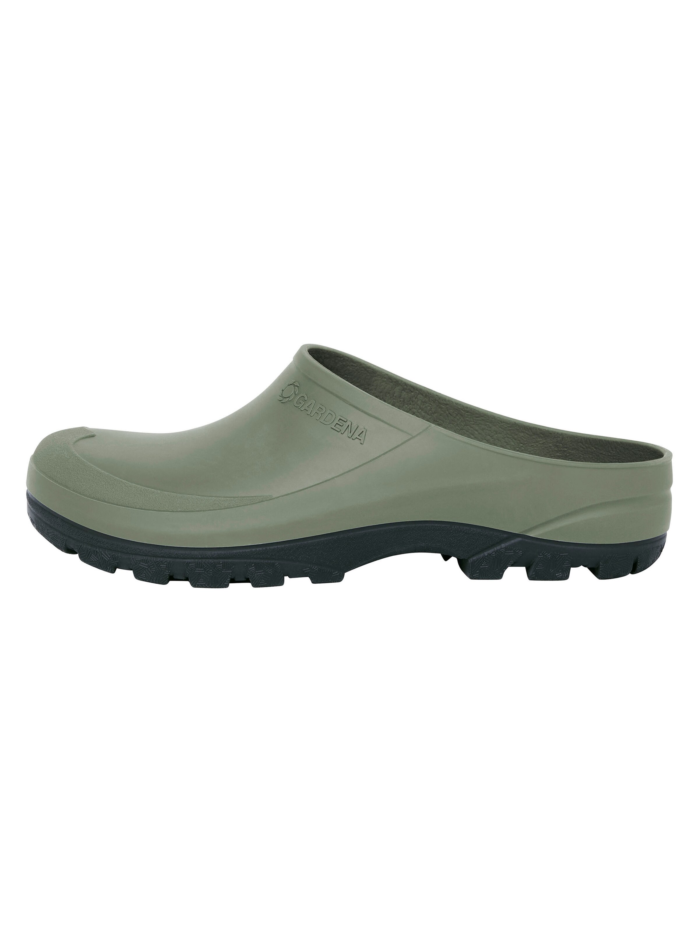 Gardena Clogs in Grün: Vorderseite