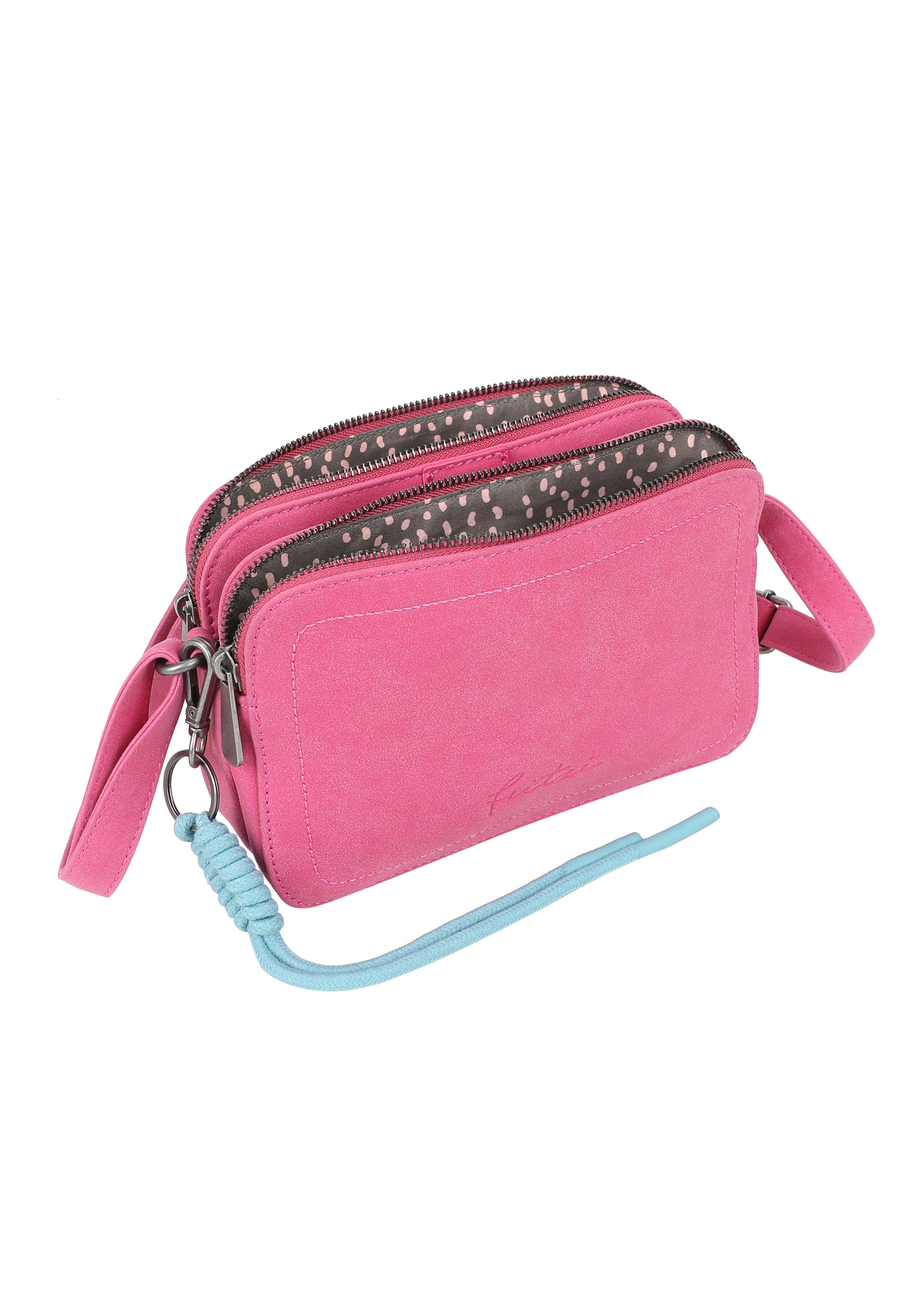 Fritzi aus Preußen Crossbody Bag 'Jony Suede Jacky' in Pink