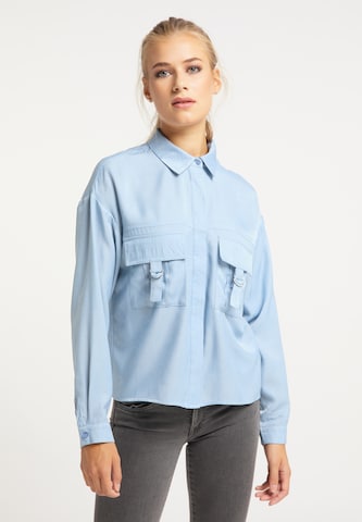 usha BLUE LABEL Blouse in Blauw: voorkant