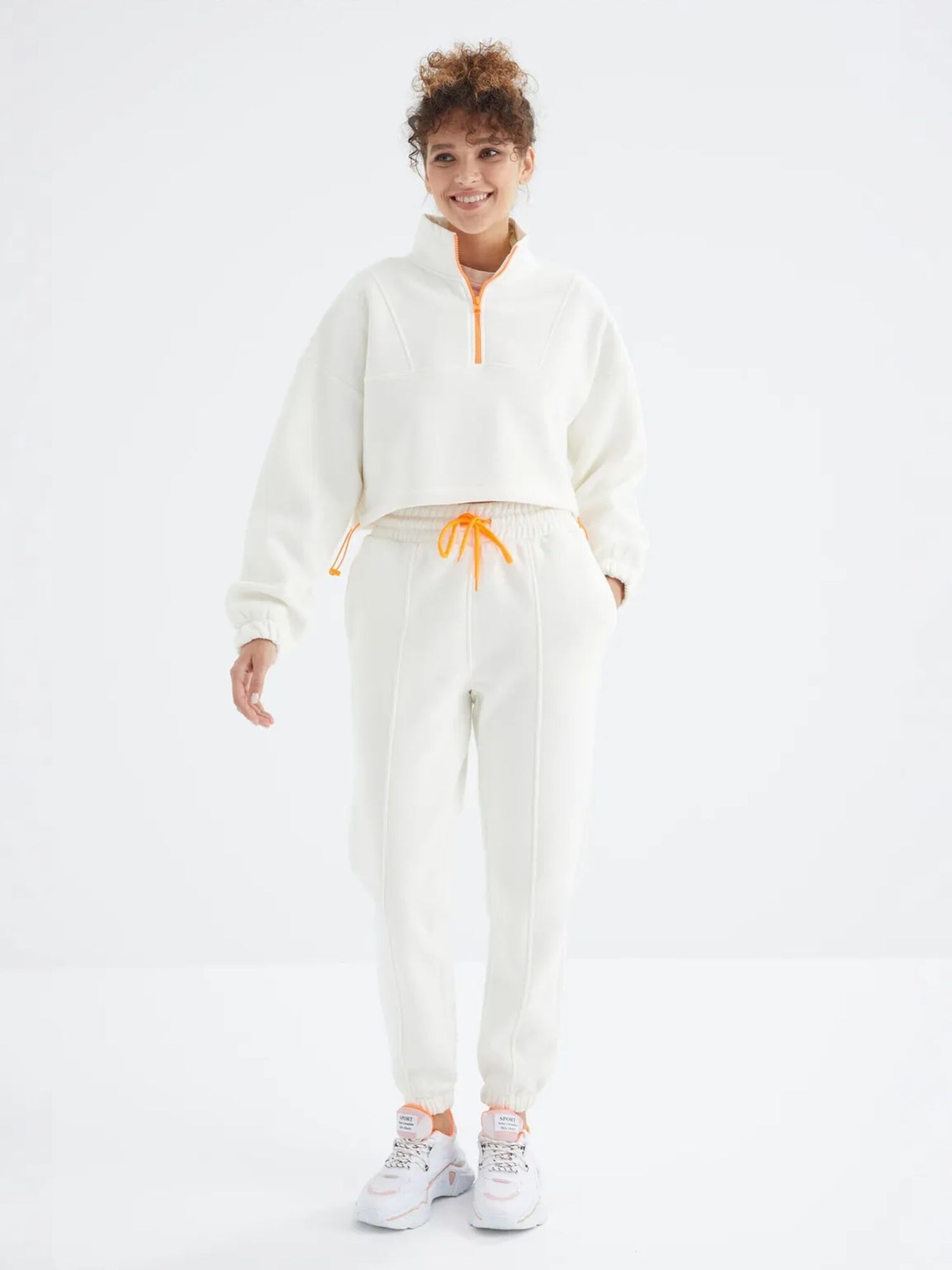 Tommy Life - Fato de jogging em branco: frente