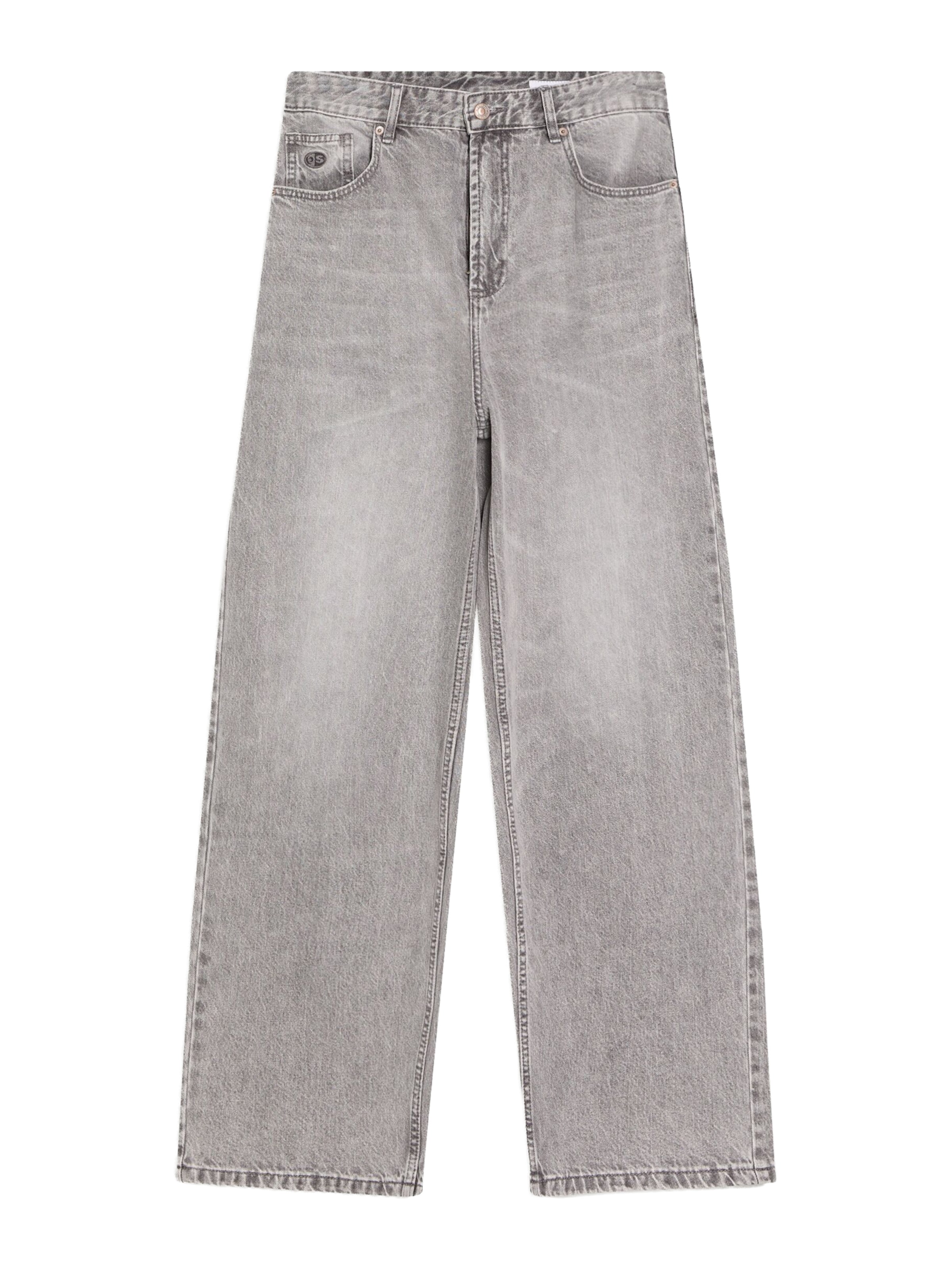 Bershka Baggy Farkut värissä harmaa: etupuoli