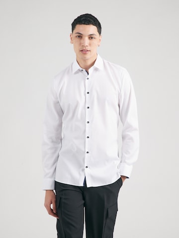 Coupe slim Chemise business OLYMP en blanc : devant