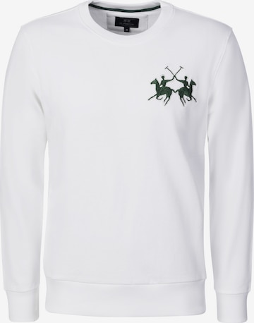Sweat-shirt La Martina en blanc : devant