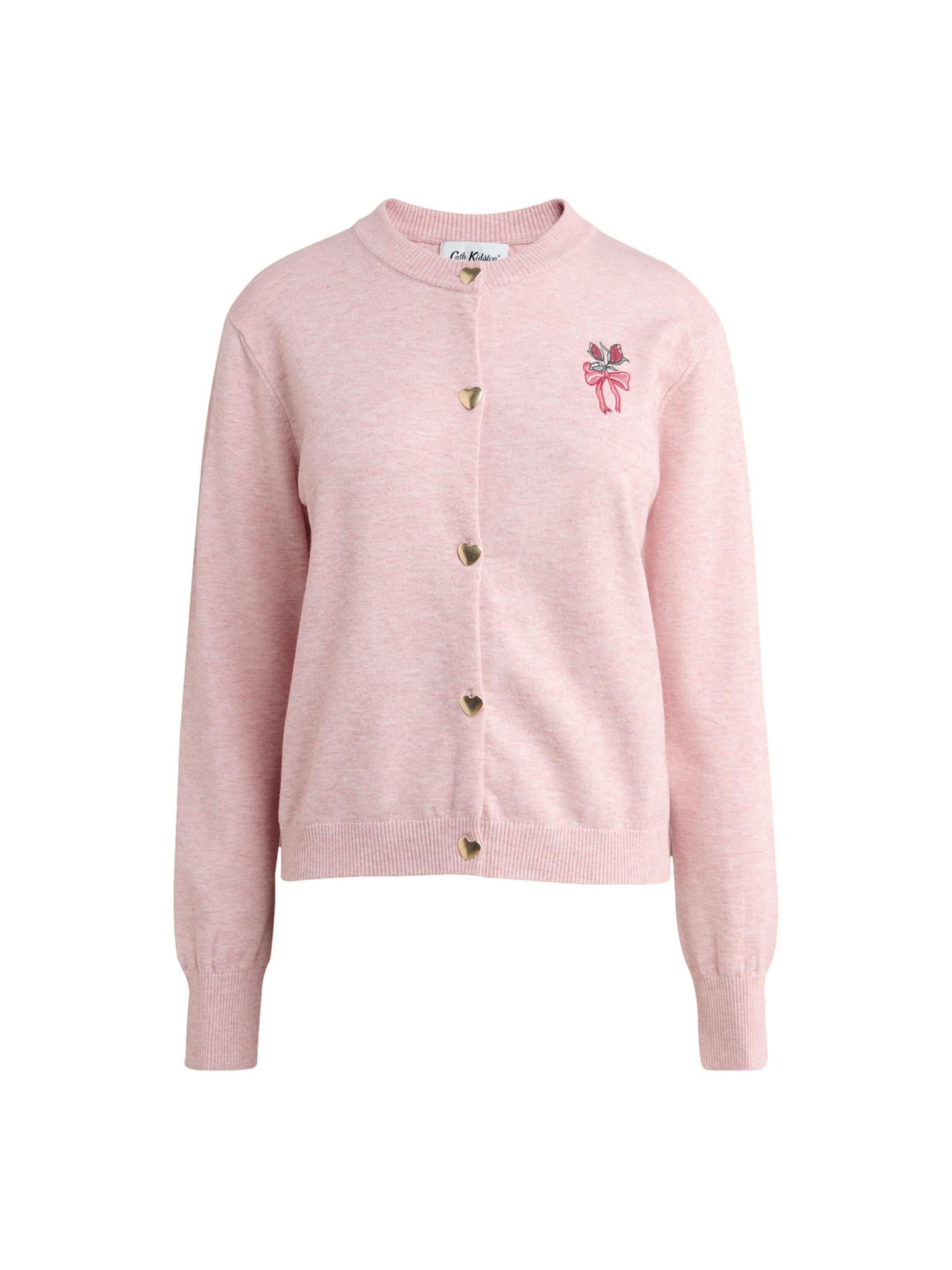 Cath Kidston Neuletakki koossa S värissä jade / vanha roosa / tummanpunainen, Tuotenäkymä